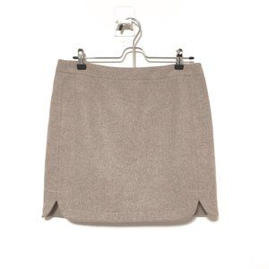 J Crew wool skirt tan Sz 6 style B0358